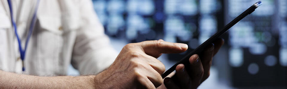 Senior technician setting up VPN servers